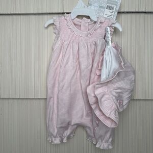 NWT Pink Kissy Kissy 3-6m Pink Kite Bear Outfit with Matching Hat